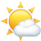 Sun Behind Small Cloud emoji on Apple